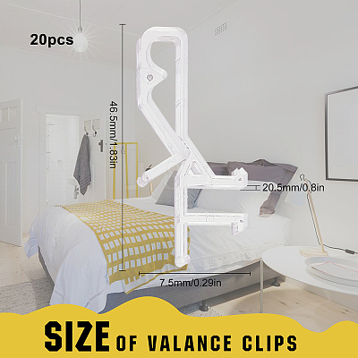 PC Plastic Curtain Overlay Clips FIND-WH0053-29-1