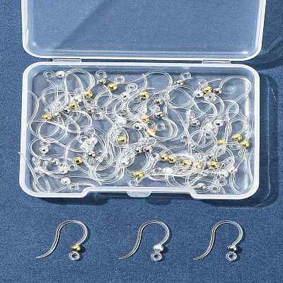 60Pcs 3 Colors Eco-Friendly Plastic Earring Hooks STAS-FS0001-61-1