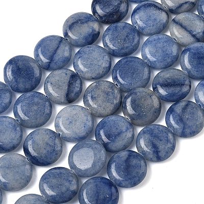 Natural Blue Aventurine Beads Strands G-L648-B24-15mm-02-1