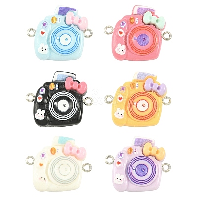 10Pcs Opaque Resin Connector Charms RESI-YW0006-07-1
