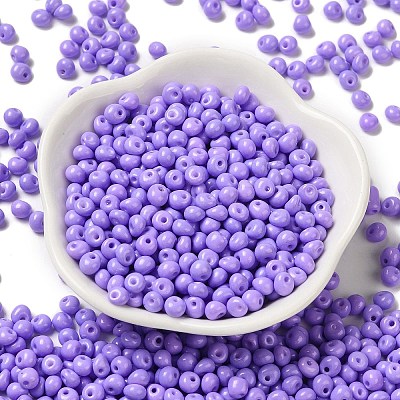 6/0 Opaque Baking Paint Glass Seed Beads SEED-M012-02A-09-1
