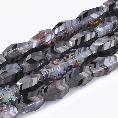 Electroplate Glass Beads Strands EGLA-T018-02-A01-1