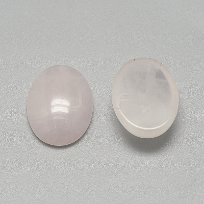 Natural Rose Quartz Cabochons G-R415-8x10-48-1