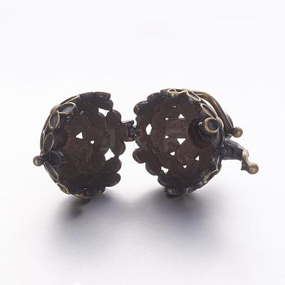 Retro Brass Cage Pendants KK-K173-09AB-1
