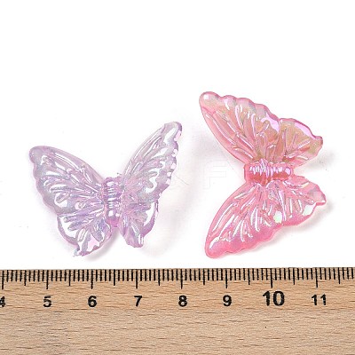 UV Plating & Luminous Transparent Acrylic Beads MACR-L007-20-1
