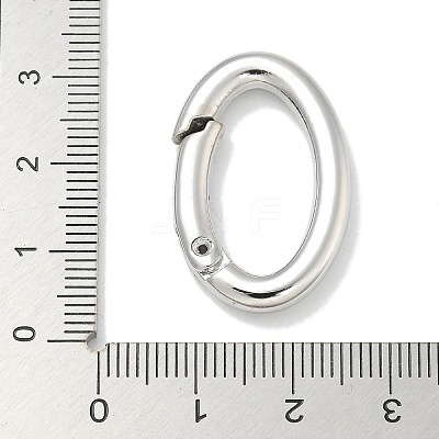 Rack Plating Brass Springs Gate Rings KK-L224-090P-1