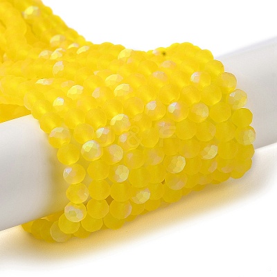 Transparent Glass Beads Strands X1-EGLA-A034-T4mm-MB17-1