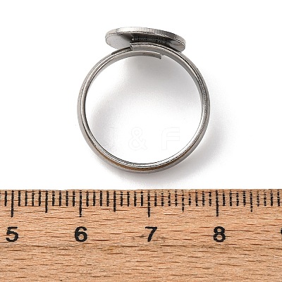 Adjustable 304 Stainless Steel Finger Rings Components STAS-L193-P01-12mm-1