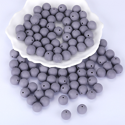 Round Silicone Focal Beads SI-JX0046A-44-1