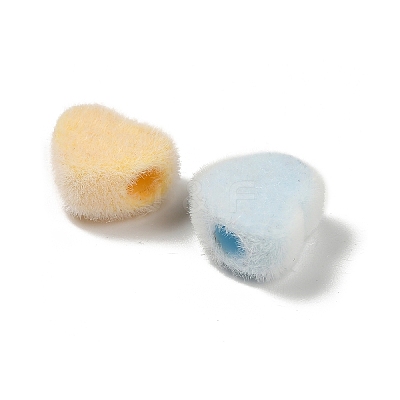Flocky Opaque Acrylic Beads OACR-I026-02C-1