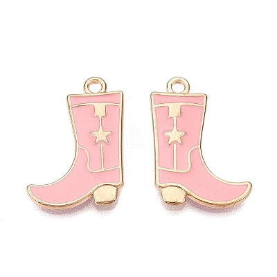 Rack Plating Alloy Enamel Pendants ENAM-G225-01G-05-1