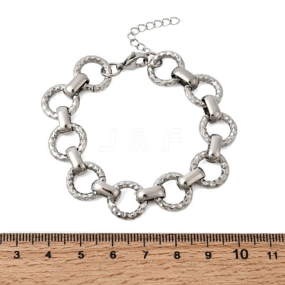304 Stainless Steel Link Chain Bracelets for Women BJEW-P388-02A-P-1