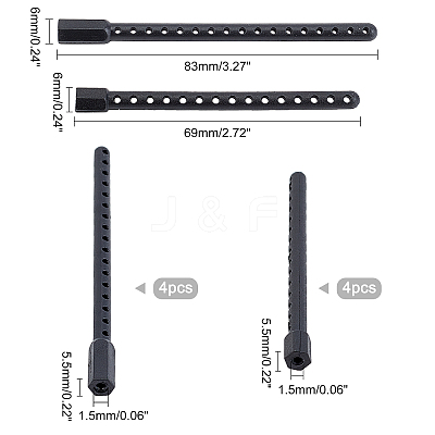 4Pcs HSP 1/10 Accessories Plastic Car Shell Column for 94122 & 94123 & 94102 & 94103 TOOL-WH0130-73-1