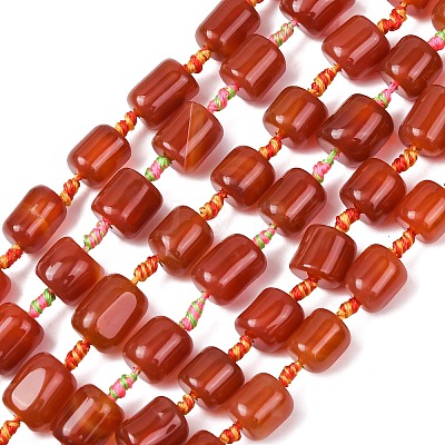 Natural Red Agate Beads Strands G-F825-C01-01-1