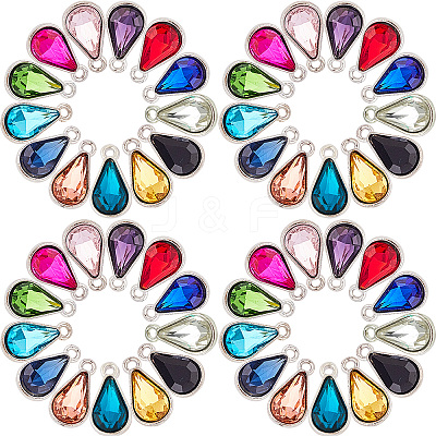 Alloy Glass Pendants PALLOY-SC0002-32-1