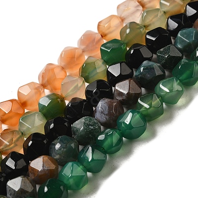 Natural Agate Beads Strands G-T121-08-M-1