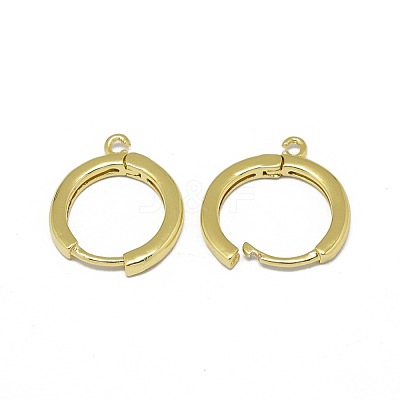 Brass Huggie Hoop Earring Findings X-PALLOY-F249-19G-1