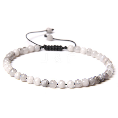 4mm Natural Crazy Agate Beaded Braided Bracelets SY1950-13-1