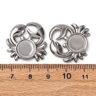 304 Stainless Steel Cabochon Settings STAS-P406-07P-1