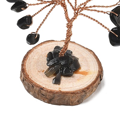 Natural Obsidian Chips Tree of Life Decorations GG-CBAEDF6-01O-1
