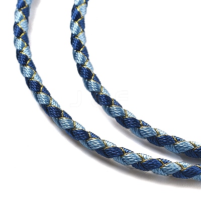 Polyester Cord Braided Necklace Makings LS-MAK-L043-03G-17-1