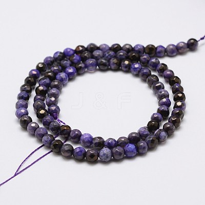 Faceted Natural Fire Crackle Agate Beads Strands X-G-F447-4mm-A11-1