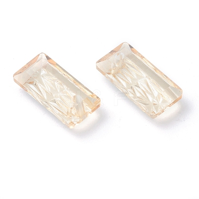 Embossed Glass Rhinestone Pendants GLAA-J101-07A-001GS-1