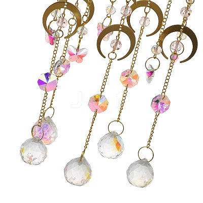 Natural Rose Quartz Chips Hanging Suncatcher GG-CBAB970-01B-1