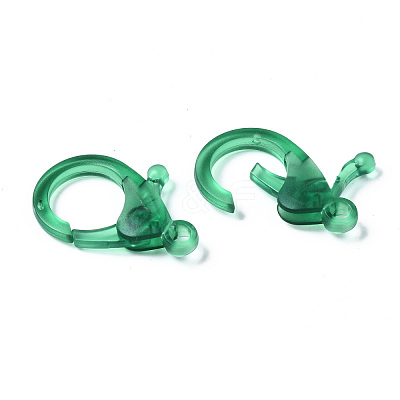 Transparent Acrylic Lobster Claw Clasps TACR-T023-01C-1