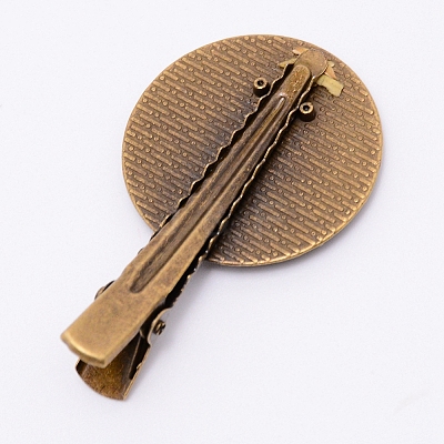 Zinc Alloy Alligator Hair Clip Findings PALLOY-WH0072-50AB-1