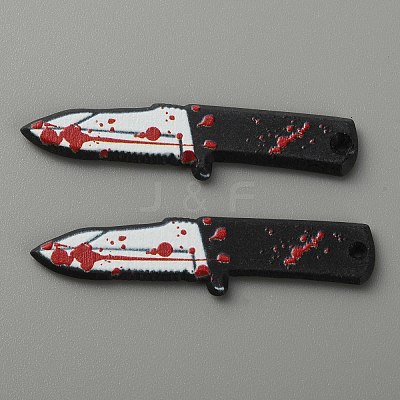 Opaque Resin Halloween Horror Goth Pendants FIND-CJC0015-18D-1