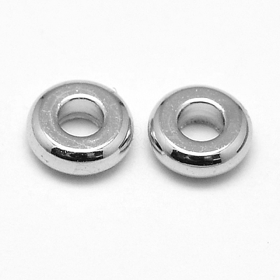Brass Flat Round Spacer Beads X-KK-M085-A-12P-NR-1