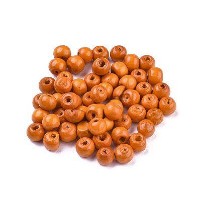 Dyed Natural Wood Beads X-WOOD-Q006-8mm-09-LF-1
