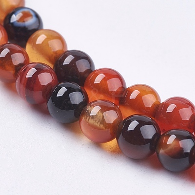Natural Agate Bead Strands X-G-R173-4mm-05-1
