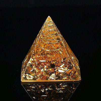 Orgonite Pyramid Resin Display Decorations X-G-PW0005-05H-1
