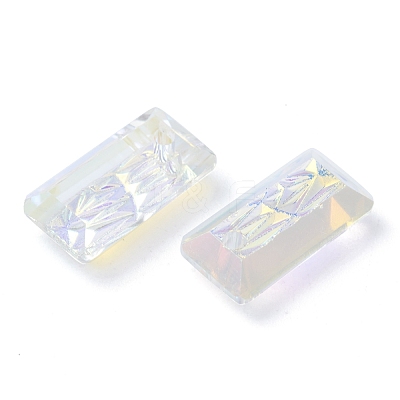 Embossed Glass Rhinestone Pendants GLAA-J101-07A-001AB-1
