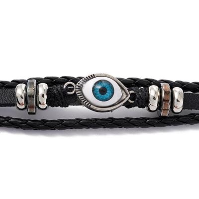 Multi- Strand Leather Cord Bracelets BJEW-D423-06A-1