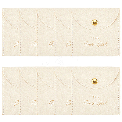 10Pcs Velvet Pouches with Snap Button ABAG-SP0001-42G-1