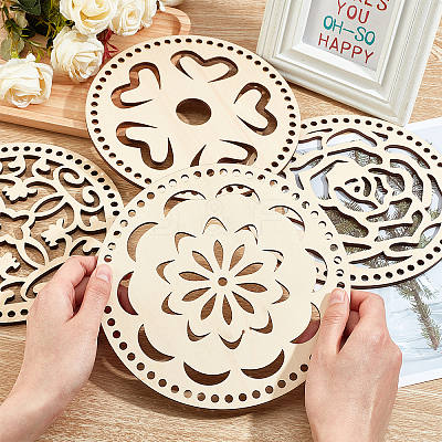 Wooden Basket Bottoms WOOD-GA0001-14-1