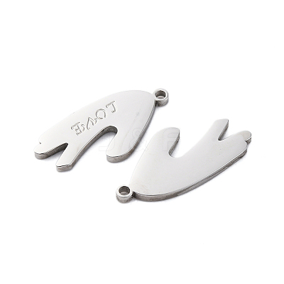 304 Stainless Steel Split Pendants LS-STAS-H235-03A-P-1
