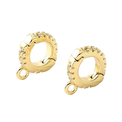 Brass Micro Pave Clear Cubic Zirconia Enhancer Shortener Bails CU-CBA6938-20G-01-1