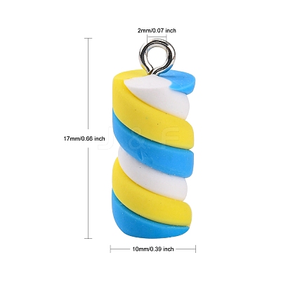 Handmade Polymer Clay Charms X-CLAY-T016-83-1