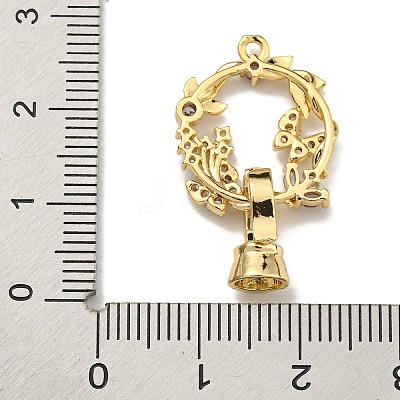 Brass Micro Pave Cubic Zirconia Fold Over Clasps KK-U037-25G-01-1