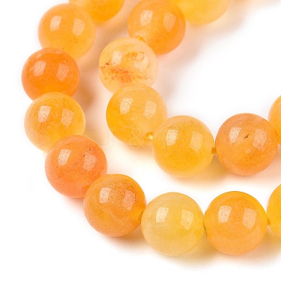 Dyed Natural White Jade Beads Strands G-T138-8mm-210-34-1