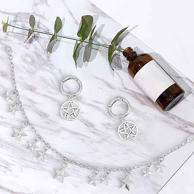 4Pcs 2 Styles Brass Twisted Chains Boot Strap Chains & Alloy Shoes Charms Sets HJEW-BM0001-08-1