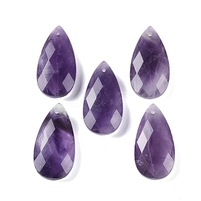 Natural Amethyst Pendants G-C140-05E-1