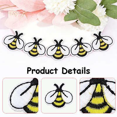 60Pcs Polyester Embroider Thread Iron on/Sew On Patches PATC-CY0001-77-1
