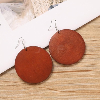 Alloy Wood Dangle Earrings FS-WG9E4F8-01-1