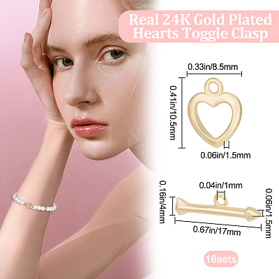 16 Sets Eco-friendly Brass Toggle Clasps KK-BBC0007-91-1