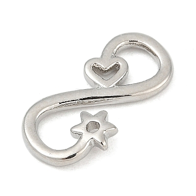Brass S-Hook Clasps KK-S527-06P-1